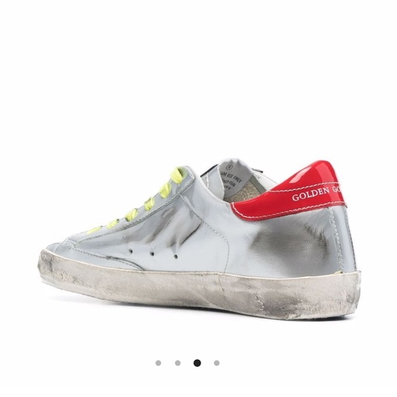 NWT Brand New Golden Goose Women’s Superstar Silver Blue Star Leather Sneaker 37 - Picture 16 of 16